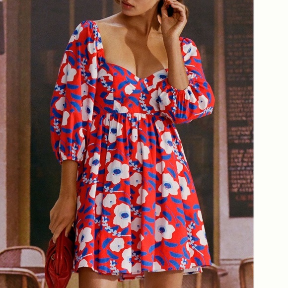 Anthropologie Floral Mini Dress